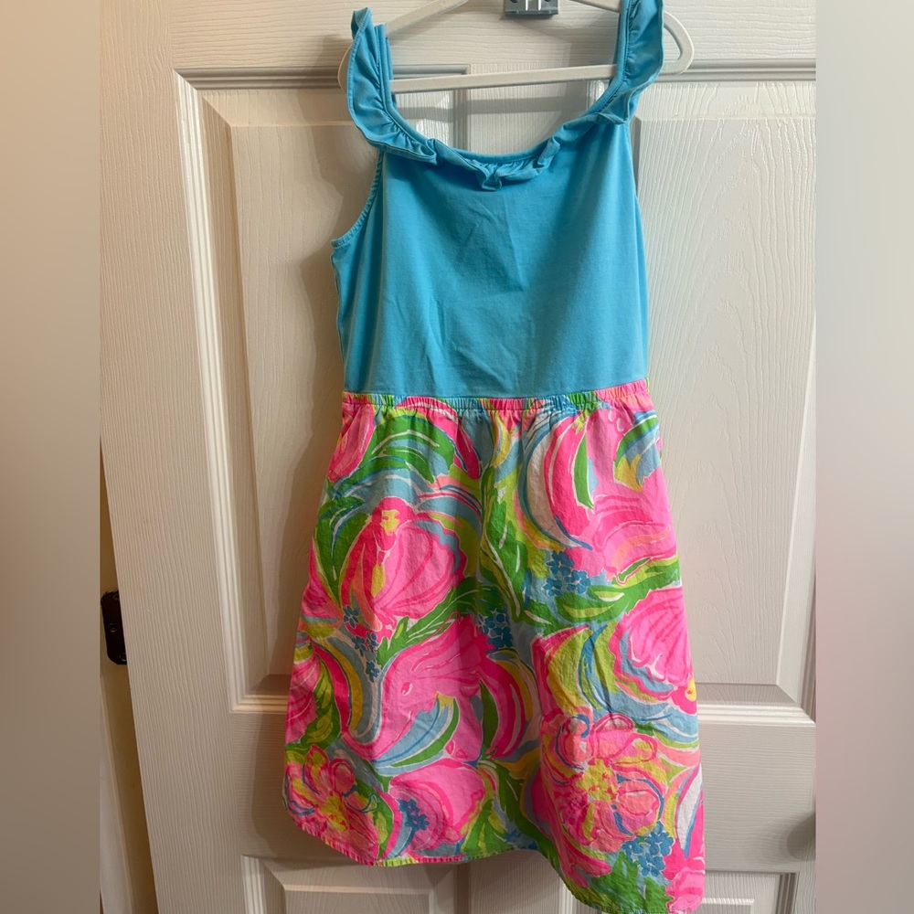 Lilly Pulitzer Blue and Pink Kids Dress